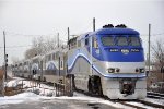 Inbound commuter comes east into the station